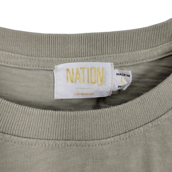 Nation Ltd Para Boxy Tee Moss ruffle large Coquette Romantic feminine demure - Picture 6 of 7